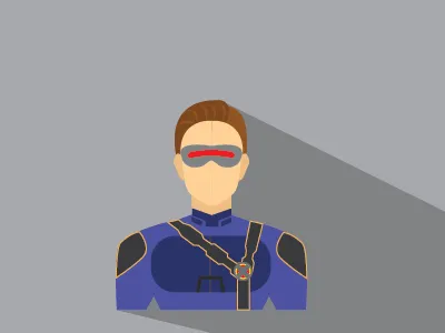 Cyclops Design graphics illustration illustrator marvel uiux vector xmen