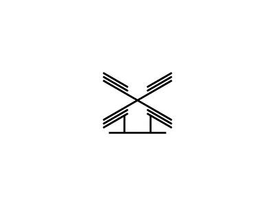 Mill House abstract line art lineart mill house minimalist modern real estate simple