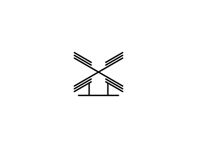 Mill House abstract line art lineart mill house minimalist modern real estate simple