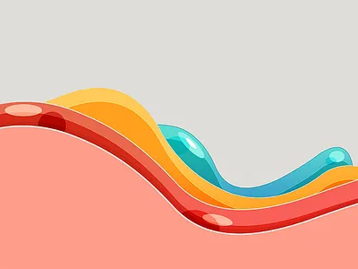 Bubblegum abstract art blue design illustration minimal red vector wallpaper yellow