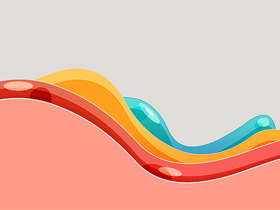 Bubblegum abstract art blue design illustration minimal red vector wallpaper yellow