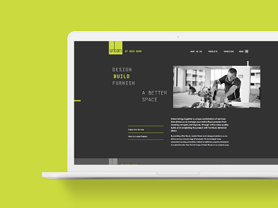 Urban Group design homepage ui web website