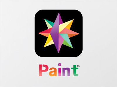 Paint Mobile App app logo design logo paint star thirtylogos