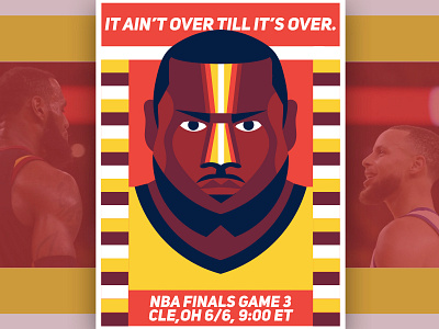 DGP: NBA Finals Game 3/ 70's 70s basketball cavaliers lebron james nba poster sports warriors