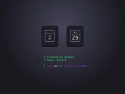 calendar calendar，code，history，black