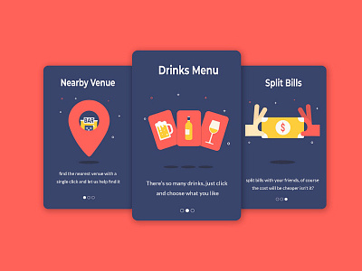 Venue Mobile Application Onboarding application bar mobileapp onboarding ui venue