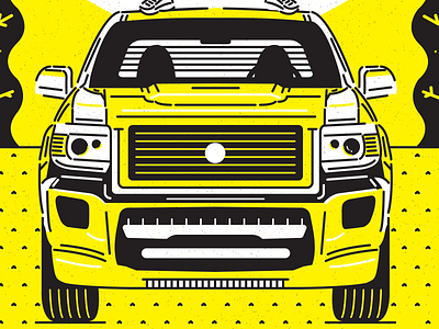 PICKUP __ RISO ¹ car driver hypebeast icon illustrated illustration pickup riso vector yellow