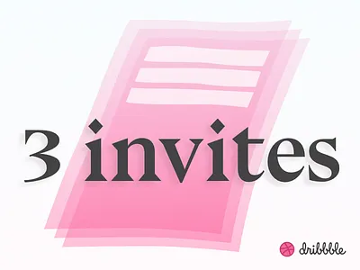 3 invites for 3 new dribbblers! design draft dribbble invite illustration invite portfolio