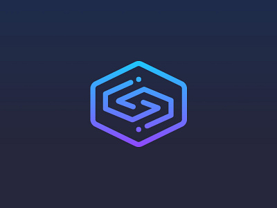 Line logo circle domek geometric gradient hex line logo marzec music people simple sound