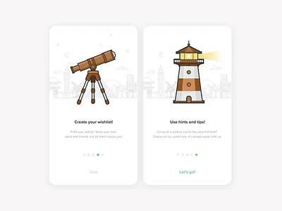 Onboarding lighthouse onboarding telescope travel