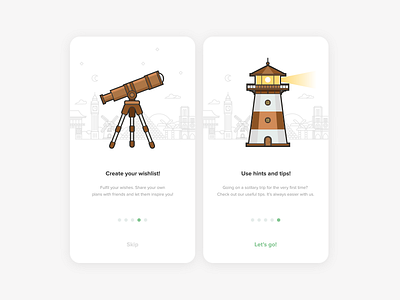 Onboarding lighthouse onboarding telescope travel