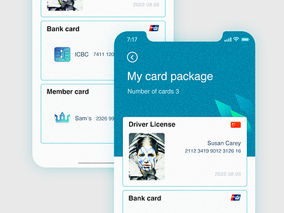 card app card iphonex ui