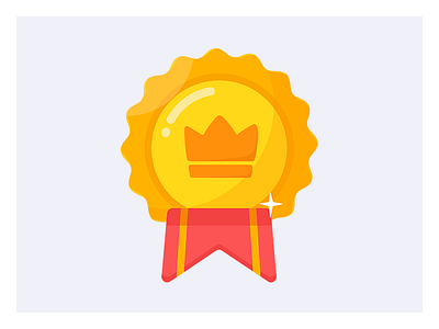 Medal cartoon design icon