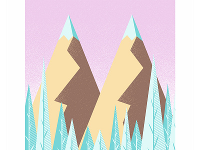 #36daysoftype - M is for Mountains digital illustration illustration mountains type