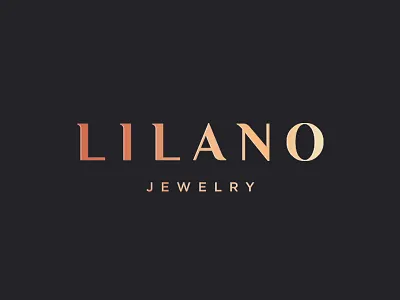 Lilano logo bracelets brand domek earings elegant gold jewellery jewelry logo luxurious marzec typography