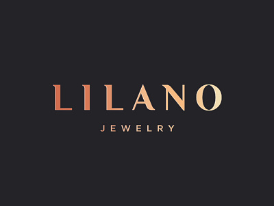 Lilano logo bracelets brand domek earings elegant gold jewellery jewelry logo luxurious marzec typography