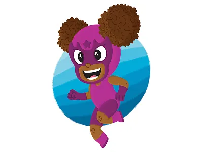 Purple Star Luchador childrens illustration illustrator lucha libre luchador photoshop