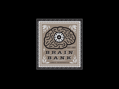 Zombie Brain Bank Logo bank brain logo zombie