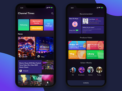 Interesting video application, unique FX animation~ dark page video
