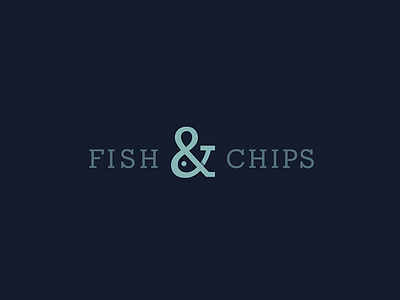 Ampersand + Fish abstract ampersand fish gestalt logo minimalism restaurant simple unique