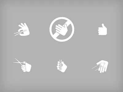 Hand Icons hand icon scissors test tube tweezers