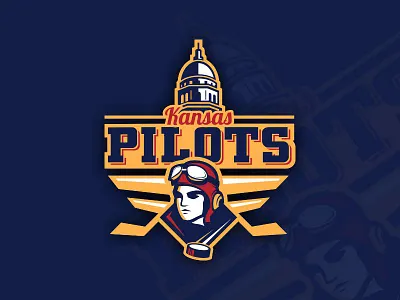 Kansas Pilots baseball basketball bombers esports football hockey kansas logo pilots soccer sport team