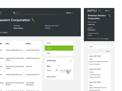 Account activity account activity adaptive design desktop history site smartphone web