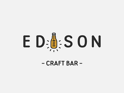 Logo // EDISON Craft Bar design digital game geographic globe identity logo logotype mark shapes style