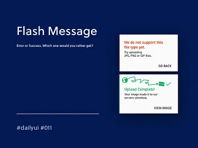 Flash Message 011 dailyui flash message