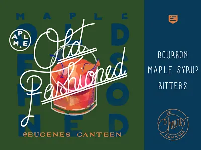 Old Fashioned Cocktail bar bar art cocktail digital illustration drinks illustration ingredients list ipad pro marketing procreate typography