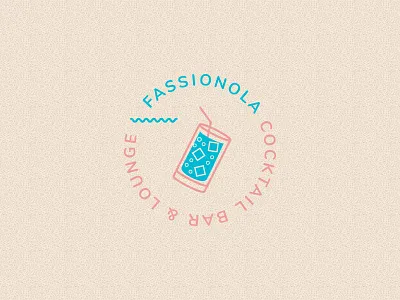 Fassionola Cocktail Bar & Lounge bar beach cocktail drinks logo modern retro summer tiki tropical
