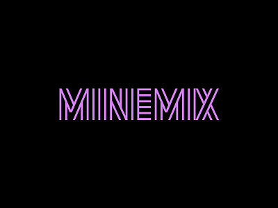 Minemix custom font design lettering logo mix mixtape music song typography unused