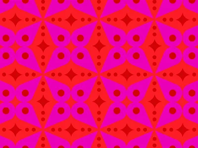 Jovial 70s 70s design dots drops folk art fuchsia pattern red retro stars vector art wallpaper