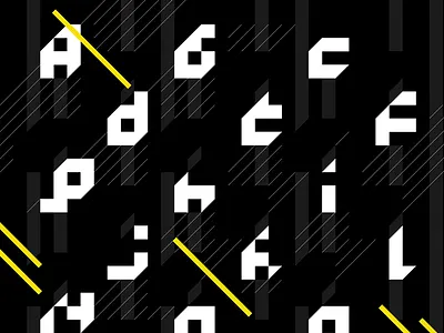 Typographic Poster Detail alphabet detail geometric poster typeface typography