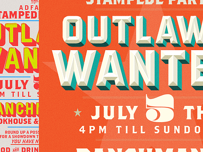 Stampede font poster stampede western