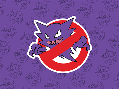 Haunter X Ghostbusters cartoons ghost ghostbusters haunter illustration mashup mashups pokemon smash stickers tv vector