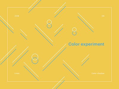 Color Exp 2018 blue clean color experiment glow landing page style yellow