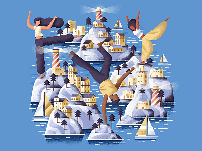 All from the same sea dance dancer daniele simonelli dsgn illustration integration island mediterranean sea migrant multicultural sea