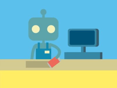 Robot Cashier gif