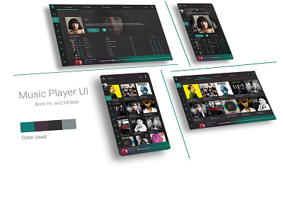 Music Player UI adobexd design music player ui