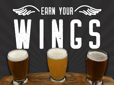 Earn Your Wings - SRI advertising beer beer advertising craft beer food industry graphic design restaurant