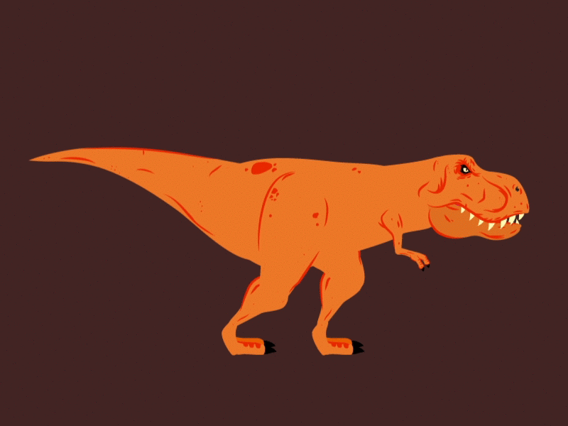 T-Rex animation cycle dinosaur gif jurassic loop steps tex trex walking