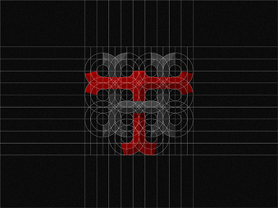 TH grid | Logo Exploration #002 ai black blue brand branding exploration grid illustrator logo mark red