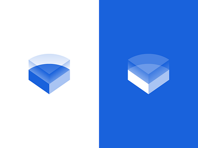 Playing With Shapes blue glass gradients shape