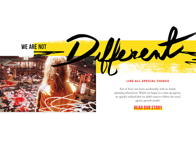 Old School brush design different grain kill bill texture typography website yellow