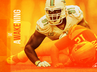 The Awakening athletics defense digital art dolphins football graphic graphic design lineman miami monster nfl sports