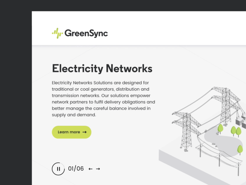 GreenSync Animated Grid animation casestudy development greensync illustration webdesign website