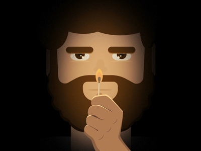 Light My Fire animation dribbble flat design gif illustrator