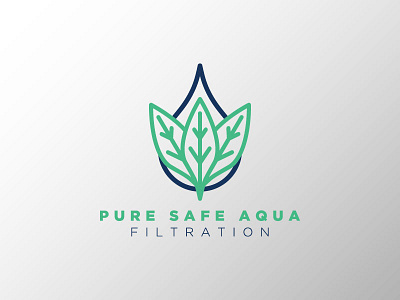 Pure Safe Aqua branding identity jpd kentucky leaf logo water