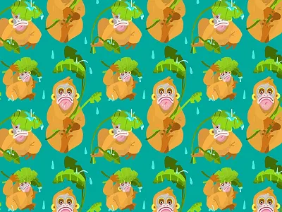 Orangutan pattern illustration orangutan the dodo
